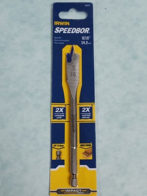 Irwin Speedbor 9/16'' X 6'' L Carbon Steel Wood Boring Bit Hex Shank 1 Pc 88809