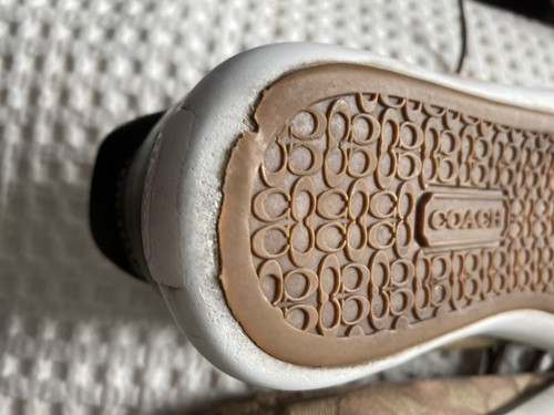 Vintage Coach Barrett Tan Brown Signature Sneaker Shoes Lace Up Women's 7.5 2004 - Picture 12 of 19