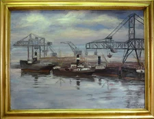 H.Z. PAKOWSKI! HARBOR SCENE. NO RESERVE