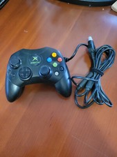 Original Xbox OEM S Type Black Controller With Breakaway Cable Tested
