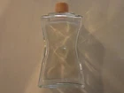 vintage Deco style glass bottle,pink top,pat.d-112704