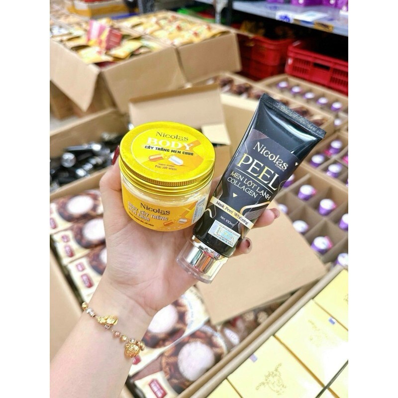 nikoさん専用 Peeling Cream & Rich Body Cream Combo Nicolas Cold Peeling Yeast & Body Cream Genuine White