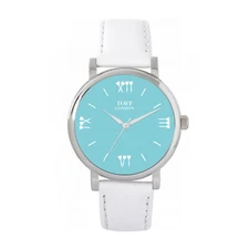 Toff London TLWS-30679 Ladies Light Blue Darts Batons Watch