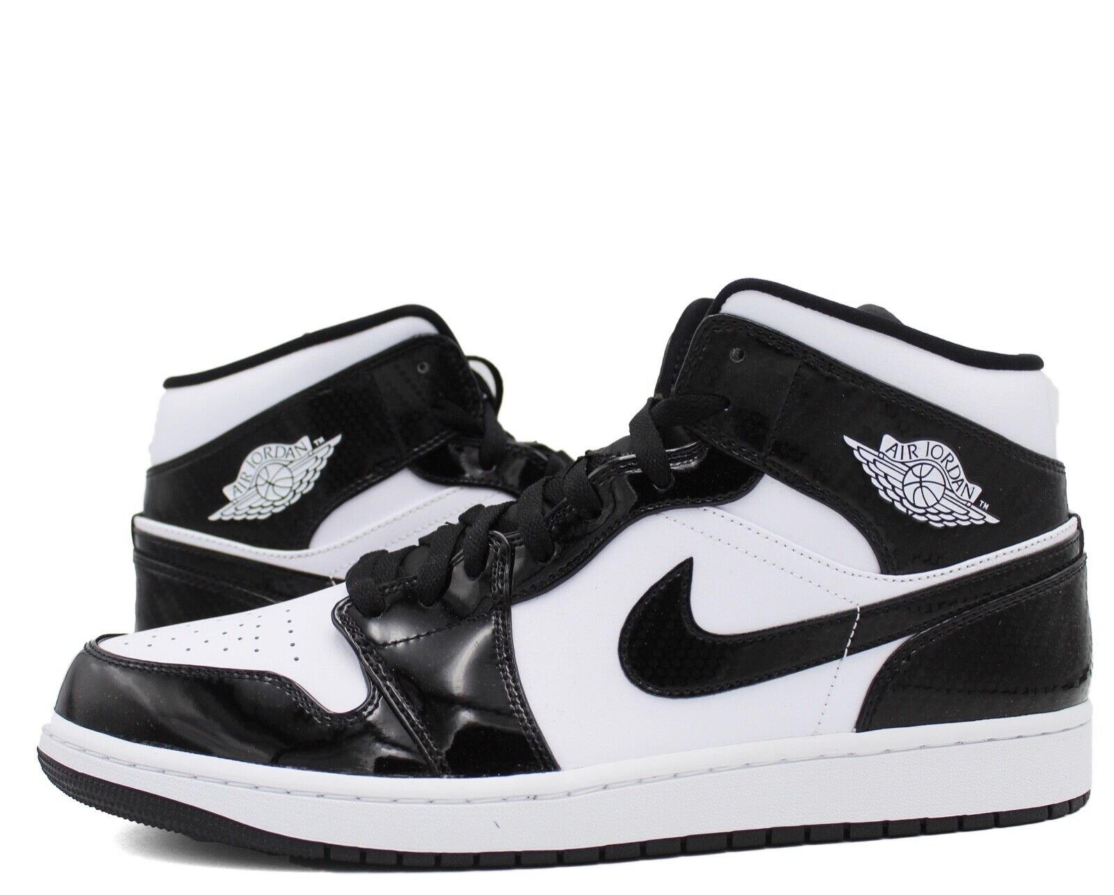 black and white air jordan 1 mids