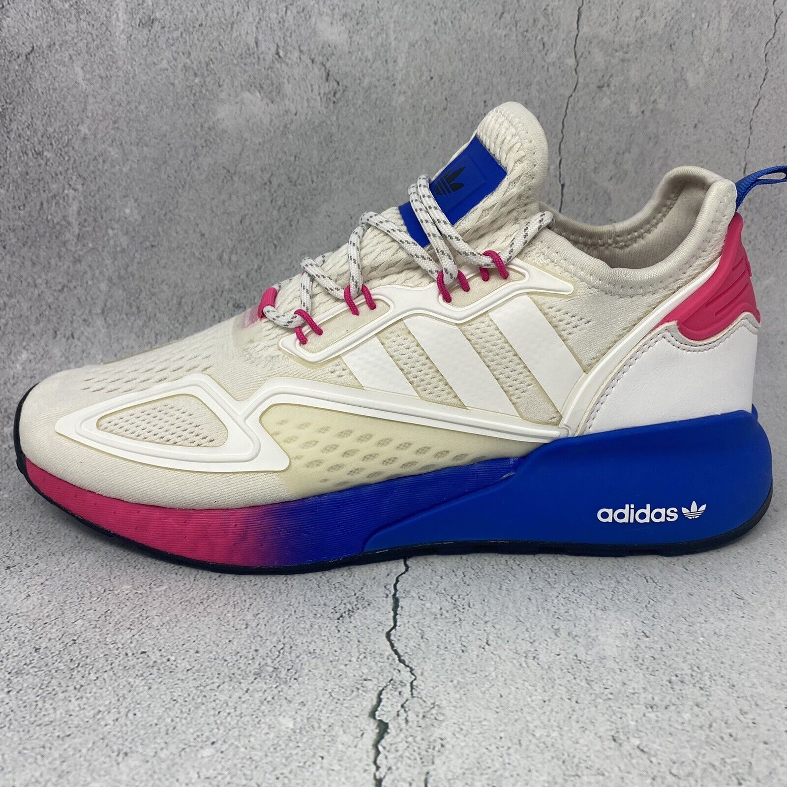 Size 7.5 - adidas ZX 2K Boost White Pink Blue 2020 for sale online 