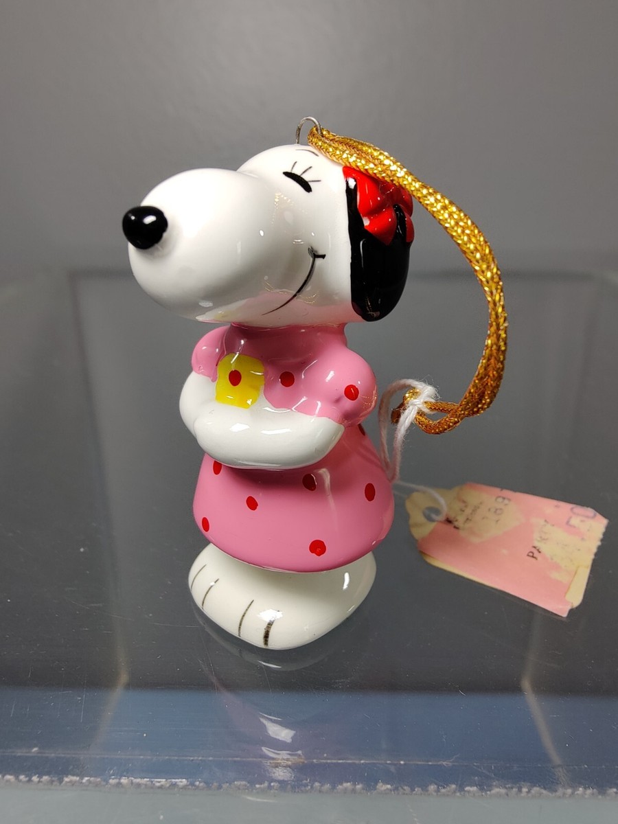 RARE VINTAGE 1966 JAPAN PEANUTS SNOOPY SISTER BELLE IN PINK DRESS