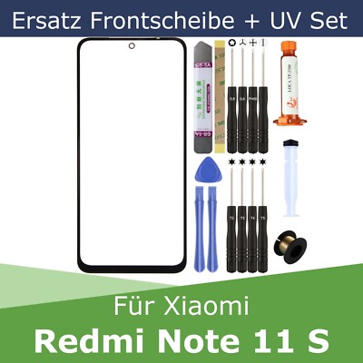 Ersatz Frontglas für Xiaomi Redmi Note 11S Display Touchscreen Scheibe +UV Set