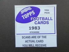 1983 Topps Football Stickers  ~  FREE SHIPPING