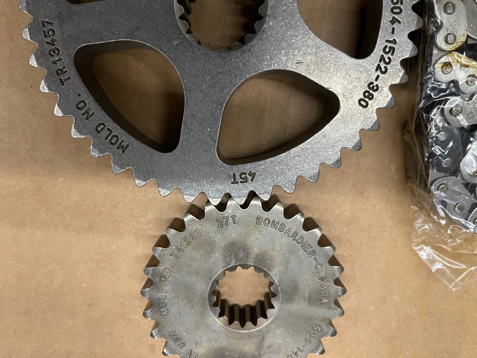Ski-Doo Mach Z 1000 SDI 2005-2007 OEM piñones engranajes cadena de transmisión actualización RT Foto 3 de 3