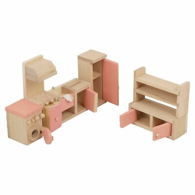 Kinder Holz Puppenhaus Möbel Set Küche Herd Waschmaschine und mehr
