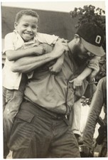 1950’s FIDEL CASTRO TYPE 1 PHOTO 5 X 7 VINTAGE PLAYING BASEBALL FROM HIS ESTATE