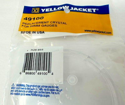 Ricambio Cristallo/lente Per Calibro Yellow Jacket 49100 – 80mm (3-1/8") – Colore Giallo