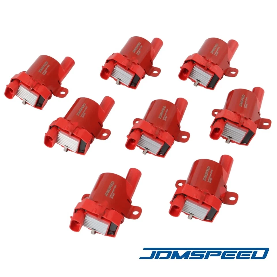 Set of 8 Round Ignition Coils with 8 pcs Spark Plug Wires For Chevy UF262 D585 - Image 3 of 4