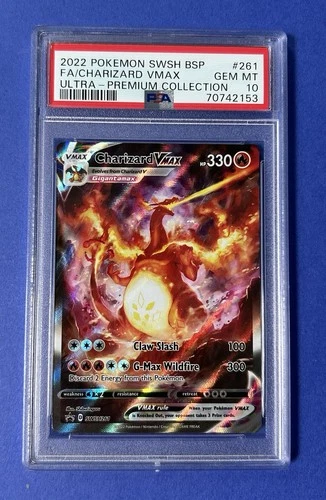 2022 Pokémon SWSH BSP FA/Charizard VMax Ultra Premium Collection #261 PSA 10