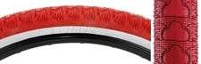 SE Bikes Red White Bozack 29 X 2.4 Street Wheelie Bike Tire Pair