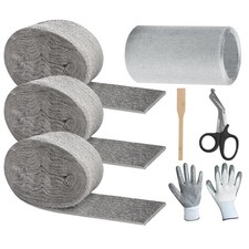 Steel Wool Mice Control, 3 Pack 2.75" x 13FT 0000 Steel Wool for Mice Control...