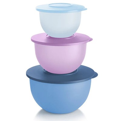 Tupperware New w/Lids Impressions Classic Bowl 3-Pcs Stackable