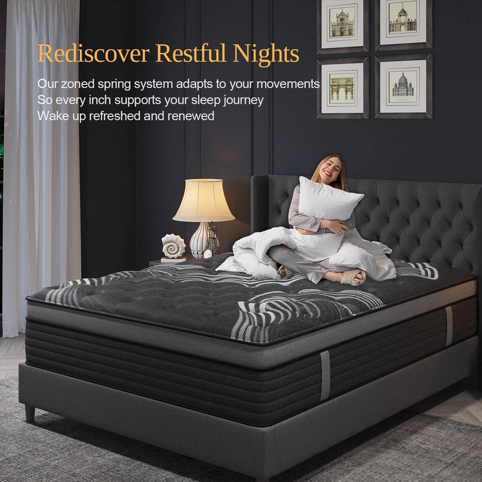 Viscountess Mattress Queen Double King Single Memory Foam Medium Firm 25/34cm - image 3 of 4