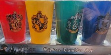 Harry Potter Plastic Tumbler Set Universal Studios Wizarding World Cups 4 Piece