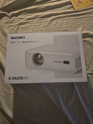 Aurzen EAZZE D1 Smart Projector with WiFi and Bluetooth, White