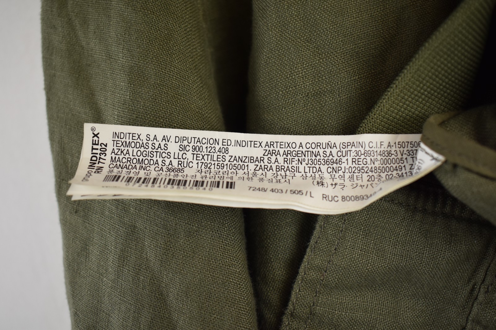 ZARA MAN Basic Green Windcheater Jacket size L Me… - image 5