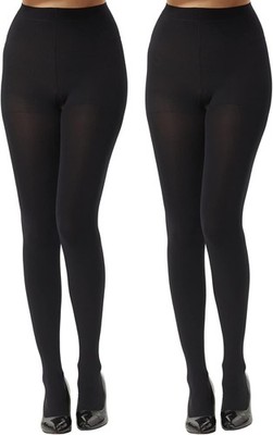 MANZI Women's Super Opaque Tights 2 Pairs 120 Denier Warm XX-Large, Black 