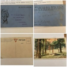 X2 Antique WW1 Postcards - Japanese YMCA & On Active Service, To Birmingham