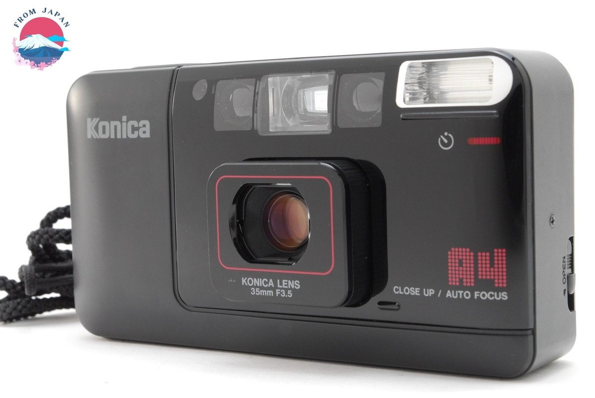 Near MINT w/Case ] Konica Big Mini A4 35mm Compact Film