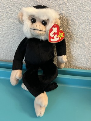 Rare Ty Beanie Baby Mooch the Monkey - 1998 DOB - Spelling Errors Tag
