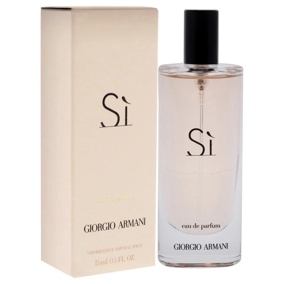 Giorgio Armani Si Eau De Parfum 0,5 OZ Mujer Tamaño de Viaje Elegante Fragancia Floral Foto 3 de 4
