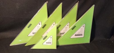 Berol RAPIDESIGN Triangles LOT OF 5 - 4 x 10inch 45°/90° & 1 x 6inch 45°-90°