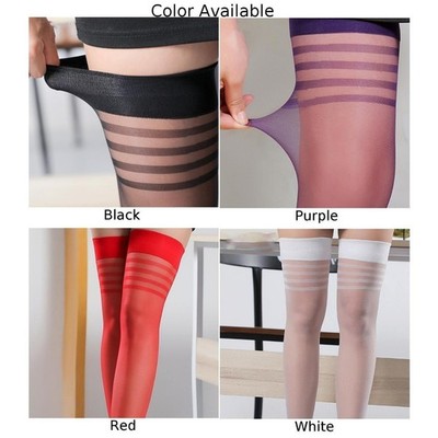 Men's Socks Elastic Thigh-High Stockings Fantasy Thin and Sheer Over Knee Socks