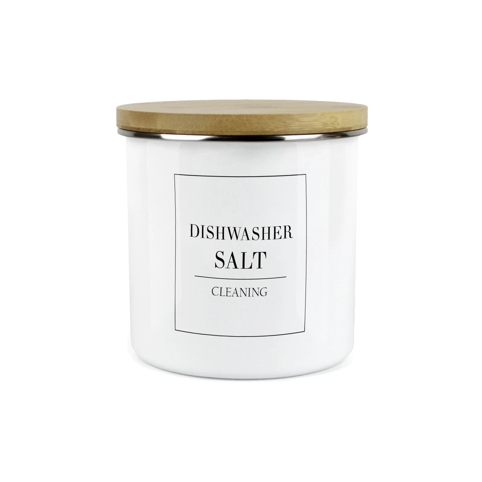 Minimalist Cleaning & Personal Care Storage Canister - Dishwasher Salt