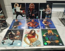 WWF Signed Original Racing Reflections x20 Autographs 8x10 WWE HBK Crash Joblot