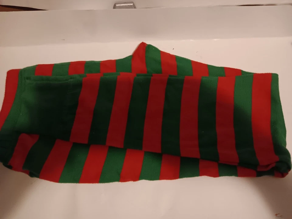 Christmas Holiday Red And Green Striped Leggings/Pajama Pants Bottoms Size 12... - Image 2 of 3
