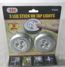 illinois industrial tool 3 Led Stick On Tap Lights 2 Pack