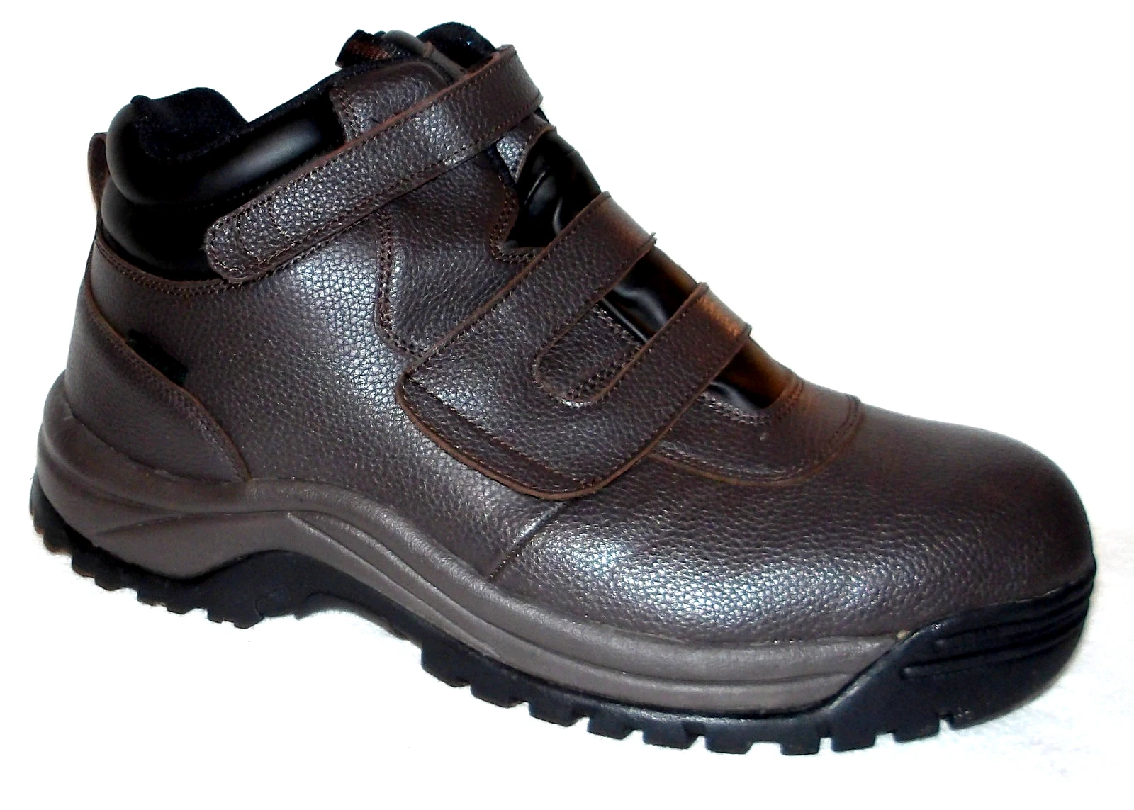 Propet Men's Cliff Walker Brown Waterproof Leather Hook/Loop Hiking Boots 15 M
