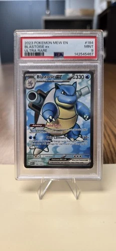 PSA 9 Blastoise ex 184/165 151 Ultra Rare Pokemon Scarlet Violet Mew Set