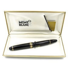 Montblanc Meisterstuck N2146 Gold Tone Black Vacuum Fill Fountain Pen #X846-4
