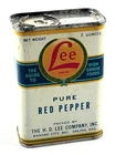 vtg H.D. HD Lee Mercantile Hardware Spice Tin UNOPENED Red Pepper