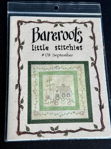 Bareroots Little Stitches September 11.5 X 11.5” Block Pattern #178