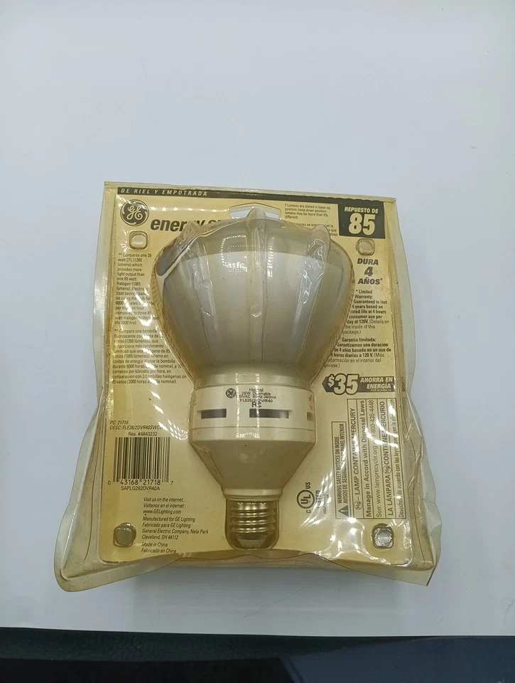 GE Energy Smart Fluorescent Flood Light Dimmable Indoor Outdoor 26 Watt R40 NEW - Image 2 of 2