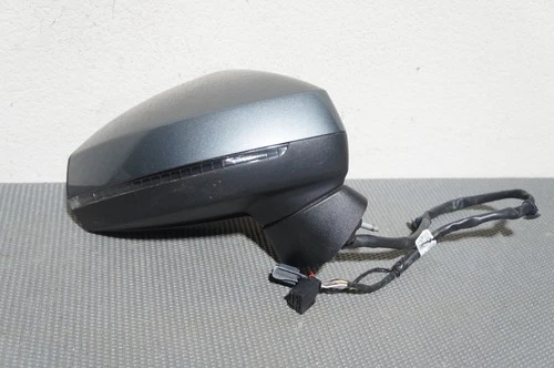 2015-2019 AUDI A3 OEM PASSENGER SIDE POWER SIDE MIRROR MONSOON GRAY BLIND SPOT