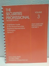 The securities professional Dow Jones Wall Street training consulting vol 3 Sc