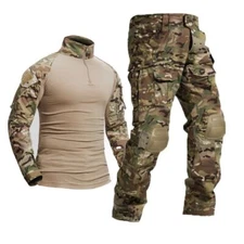 Paintball Combat Uniform Tactical Military Suit Hunting Pants Jacket Set US Army