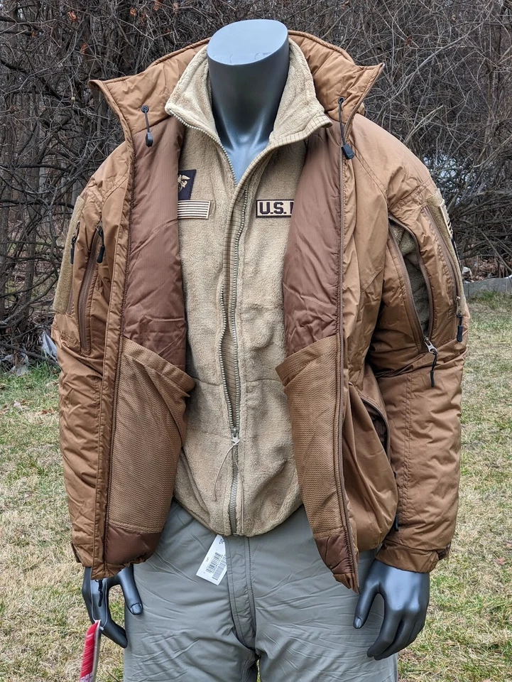 PCU Gen 3 Level 7 ECW  USMC PrimaLoft  Cold Weather Happy Coyote Parka Jacket - Image 4 of 4