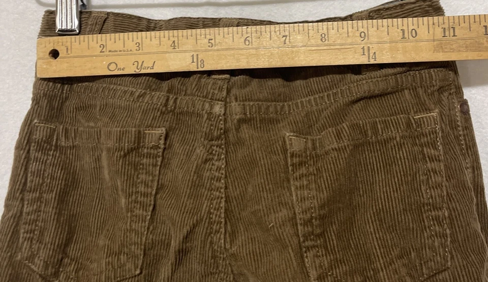 Pantalones de pana Lands End elásticos cintura ajustable para niños talla 7 marrón Foto 3 de 4