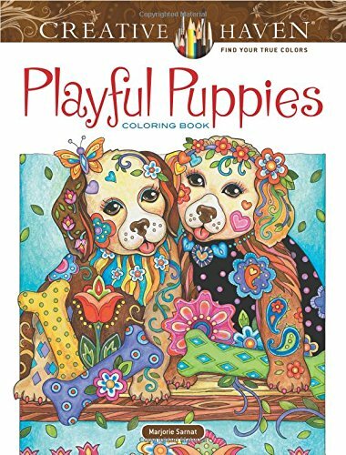 Search Press Creative Haven Playful Puppies Coloring Book - Marjorie Sarnat - Creative Haven - Image 6