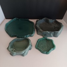 Reptile Food  Water "Dishes". 4 Pc. Set By Repti Rock. BxLG.