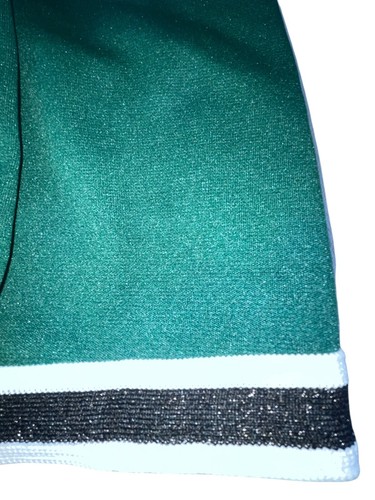 Cheerleader Uniform 3 Piece Outfit Costume Adult L COLTS 36" Top 27 Skirt Green - 第 7/7 張圖片